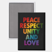 Aimant Fierté Paix Respect Unité Et Amour (Recto/Verso)