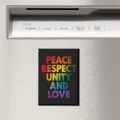 Aimant Fierté Paix Respect Unité Et Amour (In Situ (Lave-vaisselle))