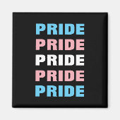 Aimant Fierté transgenre LGBTQ - Texte répété personnalis (Devant)