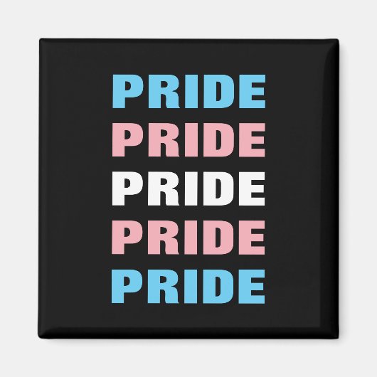 Aimant Fierté transgenre LGBTQ - Texte répété personnalis (Devant)