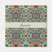 Aimant Fiesta Blooms, personnalisable (Devant)