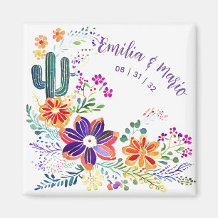 Aimant FIESTA Cactus Artisanat Floral Personnalisé