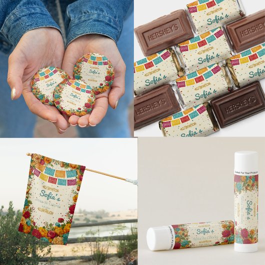 Aimant Fiesta de Colores Quinceanera, sur mesure