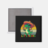 Aimant Fiesta Dinosaure Mexicain Cinco De Mayo Toddle (Recto/Verso)