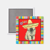 Aimant Fiesta Keeshond (Recto/Verso)