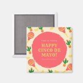 Aimant Fiesta Party Sombrero Cactus Lims Peppers Maracas (Recto/Verso)