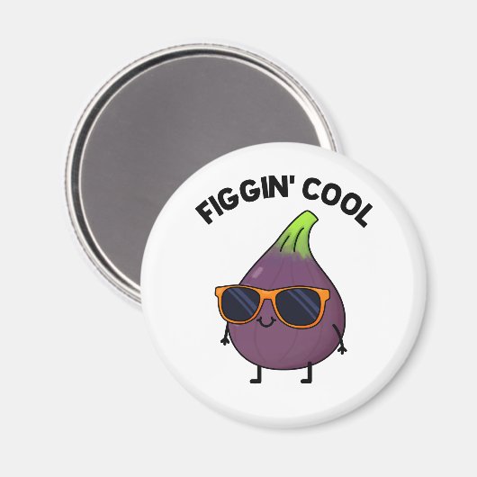 Aimant Figgin Cool Funny Fig Aliment Pun (Recto/Verso)