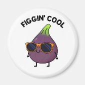 Aimant Figgin Cool Funny Fig Aliment Pun (Devant)