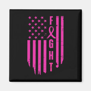 Aimant Fight Breast Survivor American Flag Cancer du sein