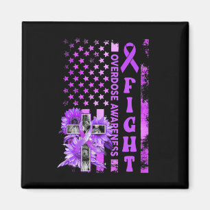 Aimant Fight USA Flag Sunflower Christian Overdose Award