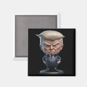 Aimant Figure caricature de Donald Trump (Recto/Verso)