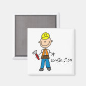 Aimant Figure de bâton de construction (Recto/Verso)