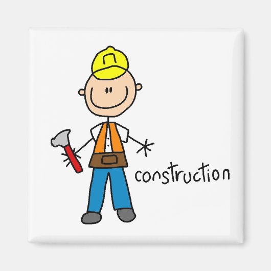 Aimant Figure de bâton de construction (Devant)