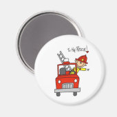 Aimant Figure de bâton de pompier (Recto/Verso)