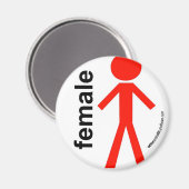 Aimant Figure de bâton femelle (Recto/Verso)