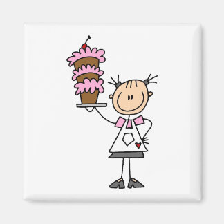 Aimant Figure féminine Baker Tshirts et cadeaux