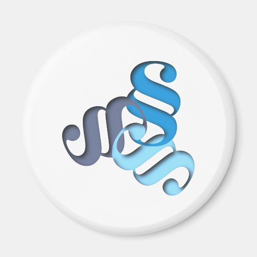 Aimant Figure Lettre, paragraphe shape letter (Devant)