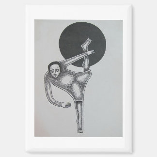 Aimant Figure penché et cercle noir de Hassan Wahba