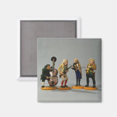 Aimant figurines caricaturales de musiciens (Recto/Verso)