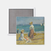 Aimant Figurines sur la plage - Pierre-Auguste Renoir (Recto/Verso)