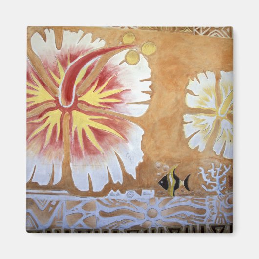 Aimant Fiji, art mural. (Devant)