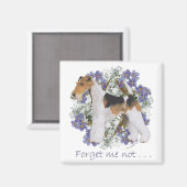Aimant Fil Fox Terrier Forget-Me-Not (Recto/Verso)
