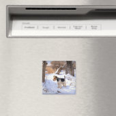 Aimant Fil Fox Terrier Laisser neiger Noël (In Situ (Lave-vaisselle))