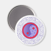 Aimant Filigree bleu Yin Yang (Recto/Verso)