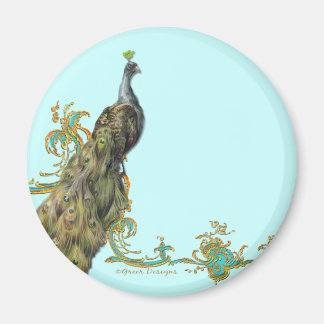 Aimant Filigree Peacock & Gold