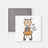 Aimant Fille à l'école (Recto/Verso)