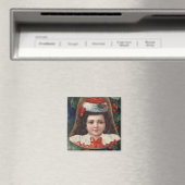Aimant Fille à Santa Hat dans Bell (In Situ (Lave-vaisselle))