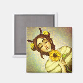 Aimant Fille abeille (Recto/Verso)
