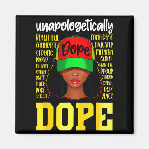 Aimant Fille afro sans excuses Casquette Femme Histoire d