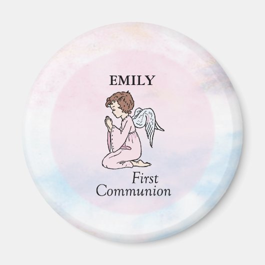 Aimant Fille, ange de première communion (Devant)