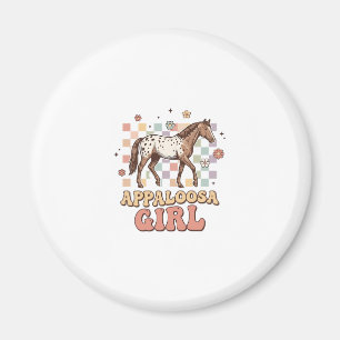 Aimant Fille Appaloosa Vintage Cheval Occidental T-Shirt