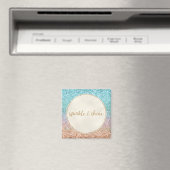Aimant Fille Aqua Peach Gold Purple Mint Parties scintill (In Situ (Lave-vaisselle))