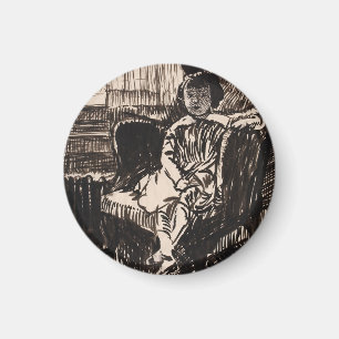 Aimant Fille assise à la chaise (vers 1917-1918) Toile Im