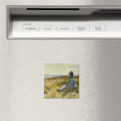 Aimant Fille assise au bord de la mer (In Situ (Lave-vaisselle))