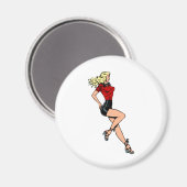 Aimant Fille au charme rétro à côté, blonde bombshell (Recto/Verso)