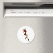 Aimant Fille au charme rétro à côté, blonde bombshell (In Situ (Lave-vaisselle))