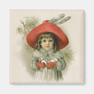 Aimant Fille aux boules de neige