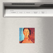 Aimant Fille avec Pigtails, Modigliani (In Situ (Lave-vaisselle))