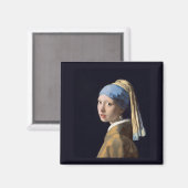 Aimant Fille avec une oreille de perle, Vermeer (Recto/Verso)