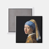 Aimant Fille avec une oreille perle (Recto/Verso)