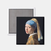 Aimant Fille avec une oreille perle (Recto/Verso)