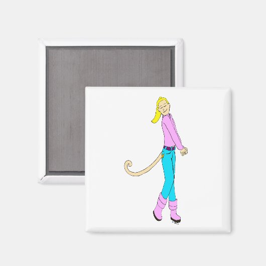 Aimant fille avec une queue (Recto/Verso)