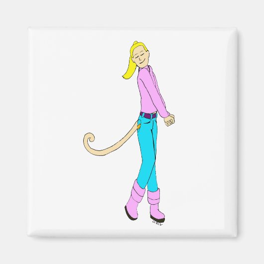 Aimant fille avec une queue (Devant)