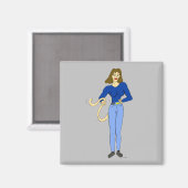 Aimant fille avec une queue (Recto/Verso)