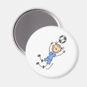 Aimant Fille Bleu Soccer Uniforme (Recto/Verso)