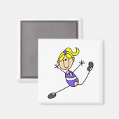 Aimant Fille Blonde Gymnaste (Recto/Verso)